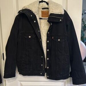 Jean Jacket with sherpa lining